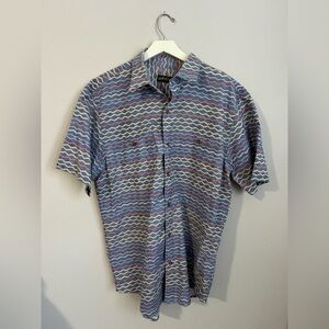 Orvis 100% Cotton Short Sleeve Button Down Shirt (Men's XL) Blue